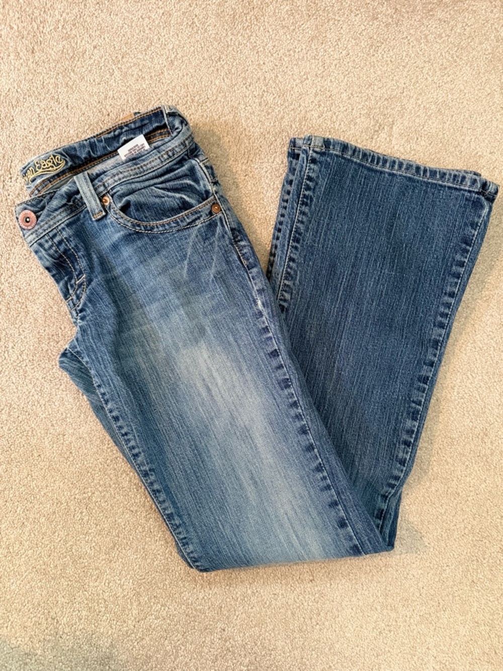 Vintage Jeans Y2K American Eagle Low Rise Bootcut Flares Blue Jeans Size 6